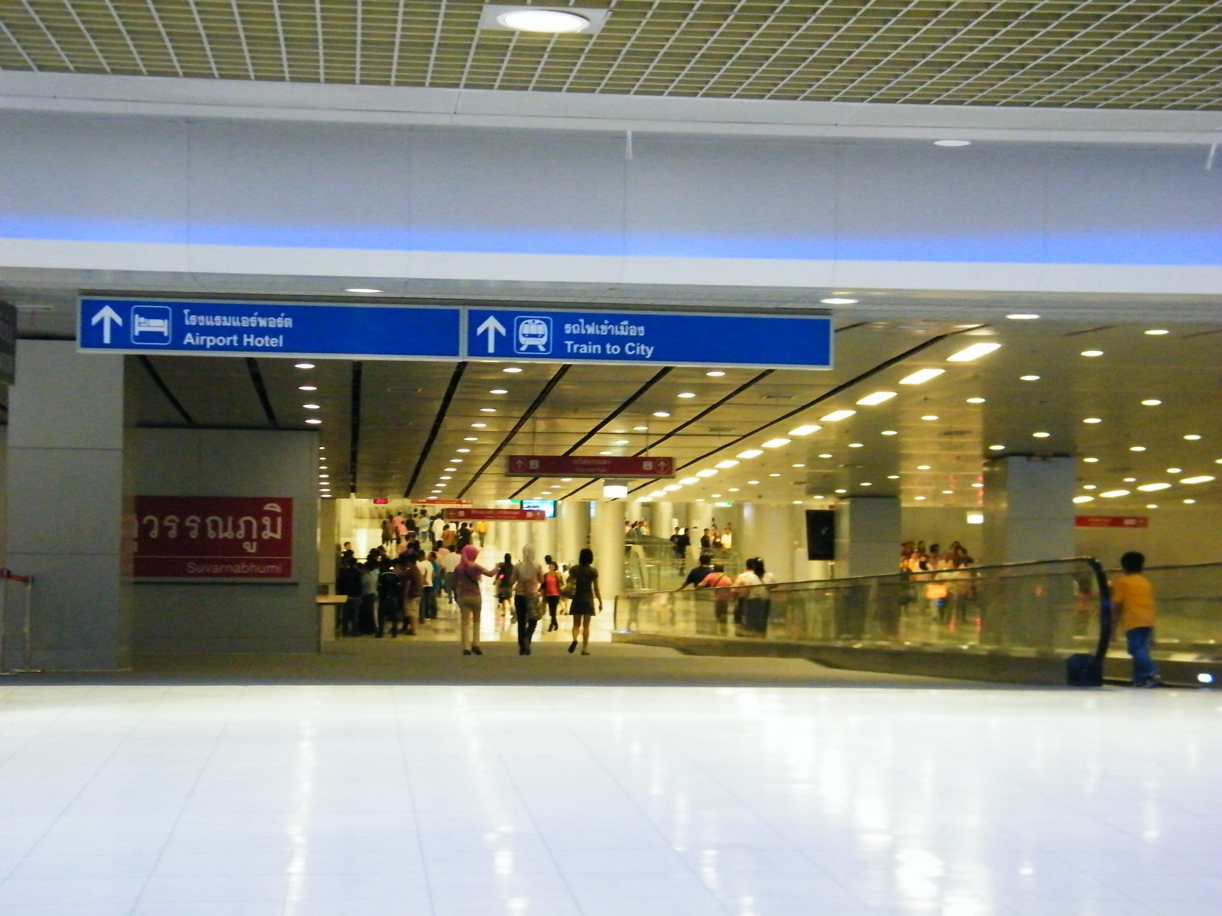 The concourse of Suvarnabhumi Airport Rail Link station in Bangkok.