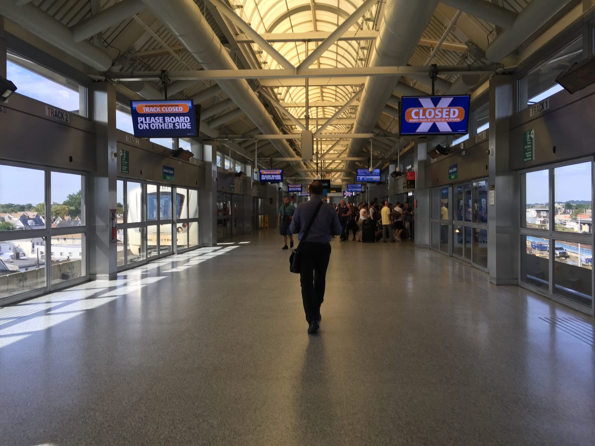 The AirTrain JFK platform at Jamaica station in New York.